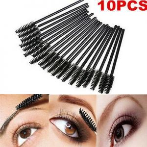    New 10Pcs Oblique Design Rotate Eyebrow Brush Cosmetic Brow Brush Makeup Tool