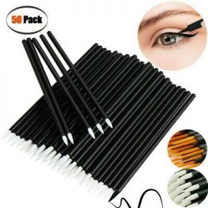 make me up עיניים    50pcs Disposable Lip Brush Gloss Eyeliner Wands Applicator Makeup Cosmetic Tool